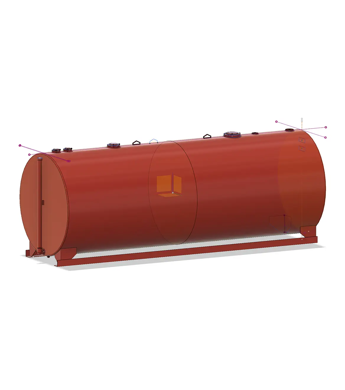 RED 450L DIESEL TIDY TANK STORAGE TANK WITH FULL CRANE LIFTING CAGE, STRAP,  FILTER & HAND PUMP, - Able Auctions